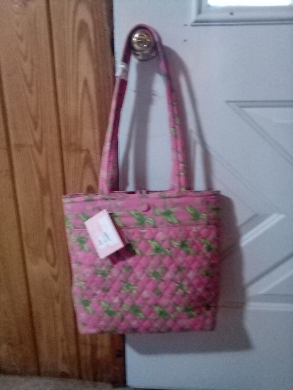 Style Eyes By Baum Bros. Pink Handbag/Duffle With Palm Trees